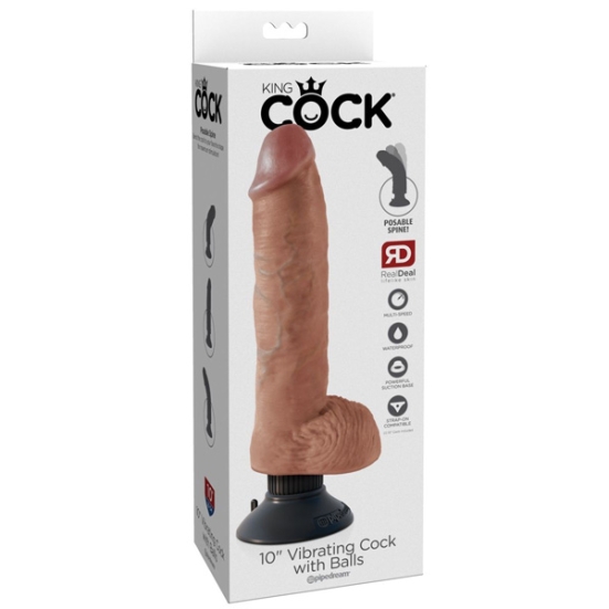 Фаллос-вибратор 10&quot; Vibrating Cock with Balls