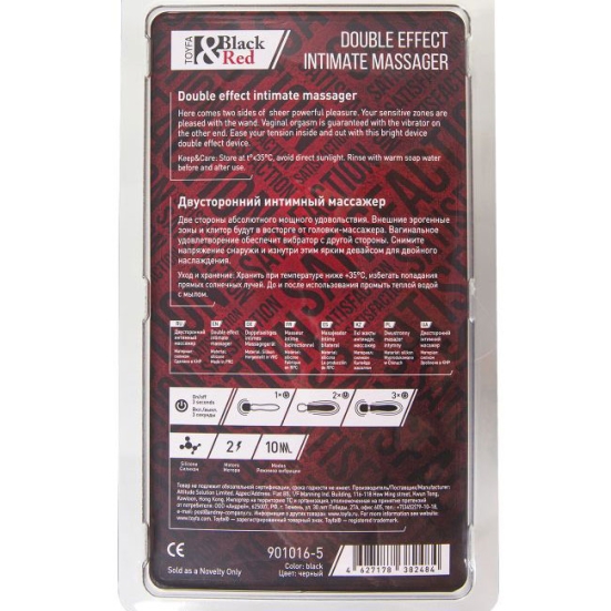 Вибратор ToyFa Black&amp;Red